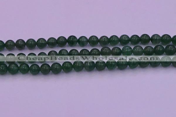 CBQ424 15.5 inches 9mm round green strawberry quartz beads