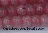 CBQ441 15.5 inches 10*12mm rondelle strawberry quartz beads