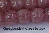 CBQ443 15.5 inches 13*18mm rondelle strawberry quartz beads