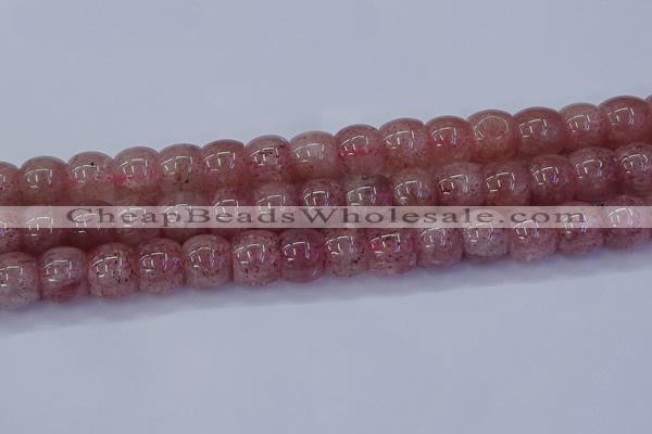 CBQ443 15.5 inches 13*18mm rondelle strawberry quartz beads