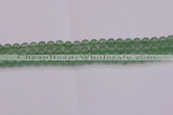 CBQ491 15.5 inches 6mm round green strawberry quartz beads