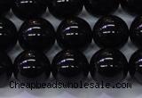 CBQ504 15.5 inches 12mm round natural black quartz beads