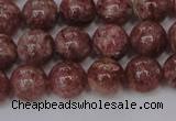 CBQ603 15.5 inches 10mm round natural strawberry quartz beads