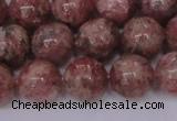 CBQ604 15.5 inches 12mm round natural strawberry quartz beads