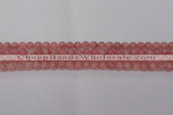 CBQ611 15.5 inches 6mm round natural strawberry quartz beads