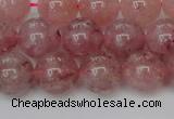 CBQ615 15.5 inches 14mm round natural strawberry quartz beads