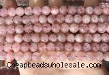 CBQ707 15.5 inches 8mm round strawberry quartz beads wholesale