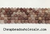 CBQ730 15.5 inches 8mm round strawberry quartz beads wholesale