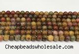 CBQ736 15.5 inches 6mm round red moss agate beads wholesale