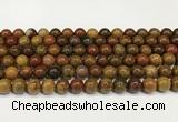 CBQ737 15.5 inches 8mm round red moss agate beads wholesale