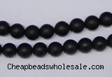 CBS02 15.5 inches 6mm round black stone beads wholesale