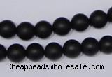 CBS03 15.5 inches 8mm round black stone beads wholesale