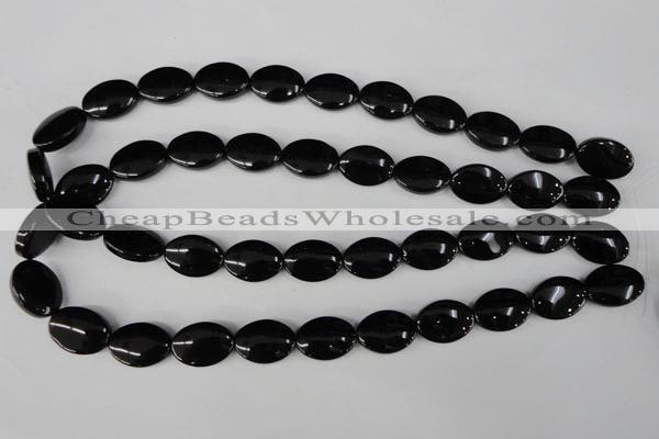 CBS250 15.5 inches 13*18mm oval blackstone beads wholesale