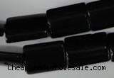 CBS275 15.5 inches 13*18mm flat tube blackstone beads wholesale