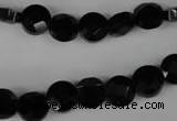 CBS291 15.5 inches 8mm faceted coin blackstone beads wholesale