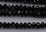 CBS512 15.5 inches 2*4mm faceted rondelle AA grade black spinel beads