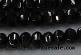 CBS529 15.5 inches 3*5mm lantern-shaped natural black spinel beads