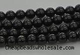 CBS539 15.5 inches 4mm round black spinel beads wholesale