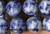 CBS604 15.5 inches 12mm round blue spot stone beads wholesale