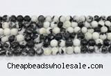 CBW172 15.5 inches 8mm round black & white jasper gemstone beads wholesale