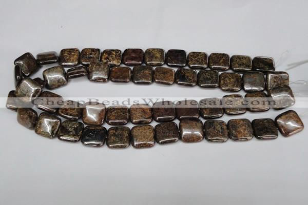 CBZ228 15.5 inches 16*16mm square bronzite gemstone beads