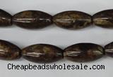 CBZ406 15.5 inches 10*20mm rice bronzite gemstone beads