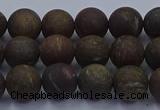 CBZ602 15.5 inches 8mm round matte bronzite beads wholesale