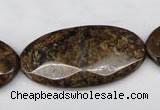 CBZ82 15.5 inches 20*40mm faceted oval bronzite gemstone beads