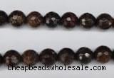 CBZ94 15.5 inches 8mm faceted round bronzite gemstone beads