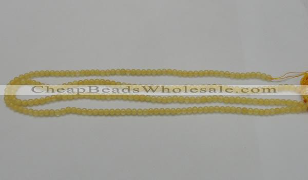 CCA02 15.5 inches 4mm round yellow calcite gemstone beads wholesale