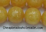 CCA08 15.5 inches 20mm round yellow calcite gemstone beads wholesale