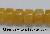 CCA09 15.5 inches 10*16mm wheel-shaped yellow calcite gemstone beads