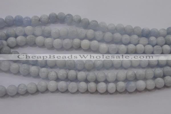 CCA402 15.5 inches 8mm round blue calcite beads wholesale