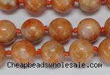 CCA453 15.5 inches 10mm round orange calcite gemstone beads