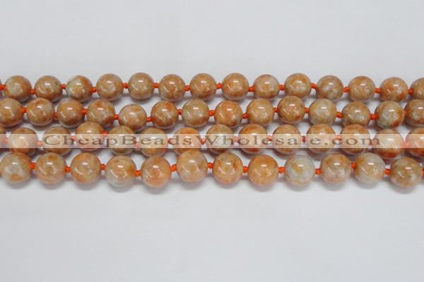 CCA454 15.5 inches 12mm round orange calcite gemstone beads