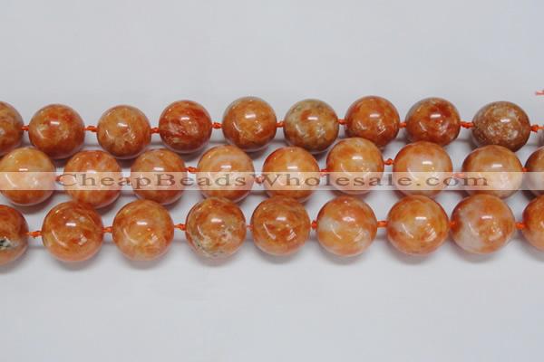 CCA458 15.5 inches 20mm round orange calcite gemstone beads