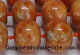 CCA461 15.5 inches 15*20mm rondelle orange calcite gemstone beads