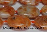 CCA483 15.5 inches 15*20mm oval orange calcite gemstone beads