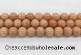 CCA518 15.5 inches 14mm round peach calcite gemstone beads wholesale