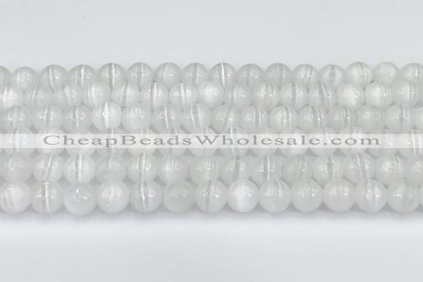 CCA528 15 inches 8mm round white calcite beads wholesale