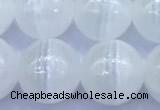 CCA531 15 inches 10mm round white calcite beads