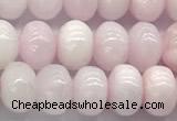 CCA535 15 inches 6*8mm rondelle pink calcite beads