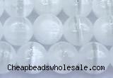 CCA541 15 inches 7mm round white calcite beads