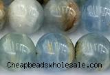 CCA547 15 inches 9.5mm - 10mm round blue calcite beads