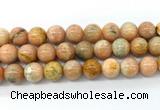 CCA555 15.5 inches 14mm round peach calcite gemstone beads