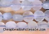 CCB1032 15 inches 4mm faceted coin aquamarine beads