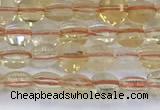 CCB1139 15 inches 4mm faceted coin citrine beads