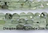 CCB1141 15 inches 4mm faceted coin prehnite beads