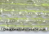 CCB1142 15 inches 4mm faceted coin lemon quartz beads