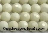 CCB1210 15 inches 6mm faceted round ivory jasper beads